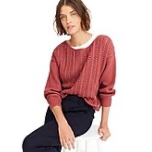 Point Sur (J. Crew) - Boxy Pointelle Sweater
